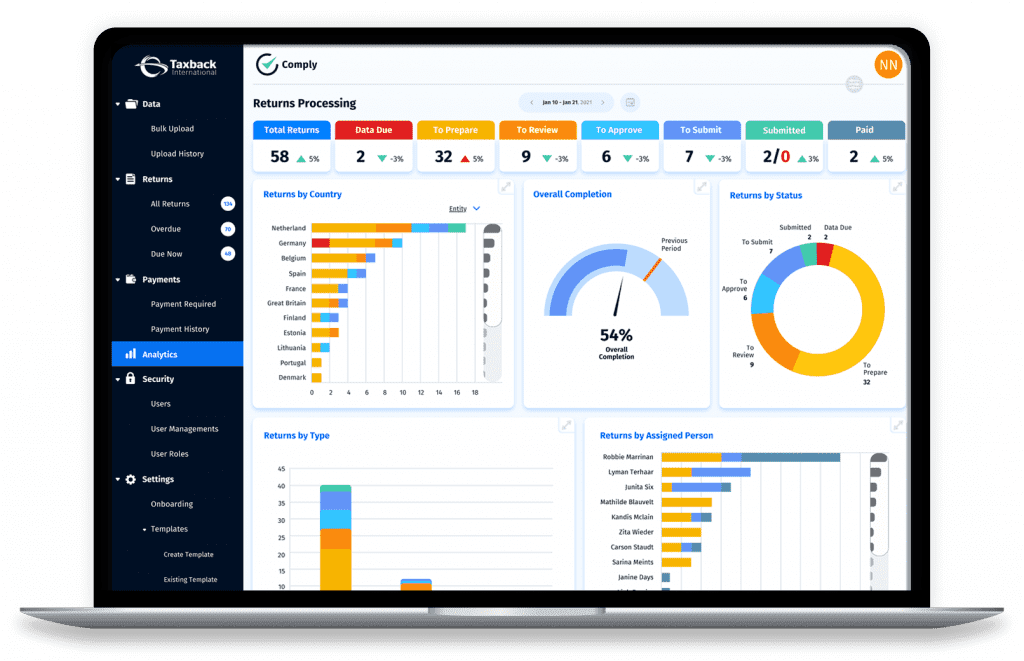 Comply dashboard